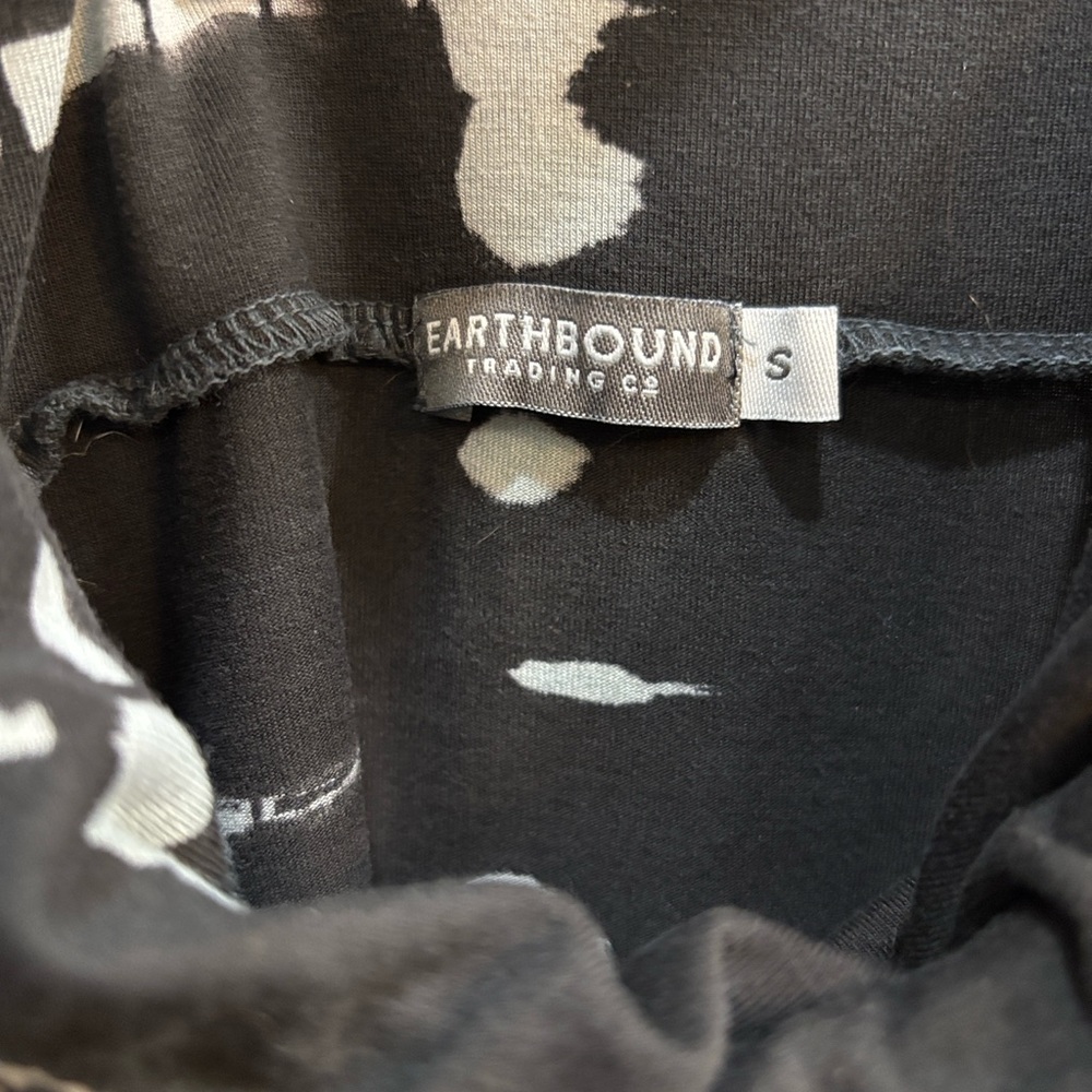Earthbound Trading Co Black & White Tie-Dye Asymmetrical Skirt S - Picture 2 of 7